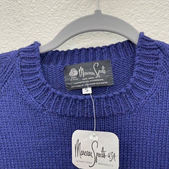 VTG Marceau Sports Minnetonka Minnesota Wool Knit Pullover Sweater Womens Small - Picture 2 of 5